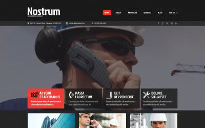 Plantilla de sitio web adaptable para empresas de construcción