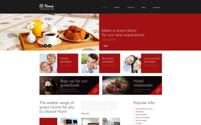 Responsivt Dream Escape Inn WordPress Theme WordPress-tema #49401