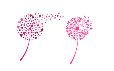 Dandelion Flower vector icon design template v.4