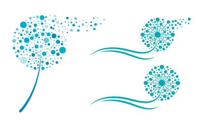 Dandelion Flower vector icon design template v.5