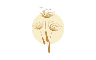 Dandelion Flower vector icon design template v.6