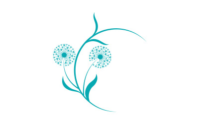 Dandelion Flower vector icon design template v.9