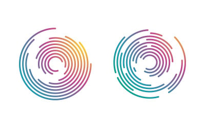 Halftone circle dots vector illustration design template v.6