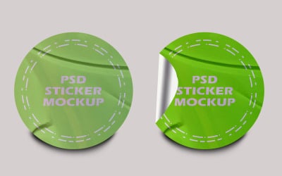 Sticker Mockup  Template - 0058