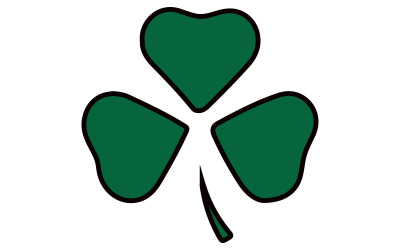 A logo with four leaf clover at the center