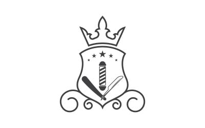 Barber shop element Logo Vector icon design illustration v.10