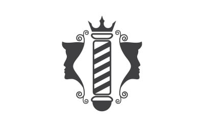 Barber shop element Logo Vector icon design illustration v.4