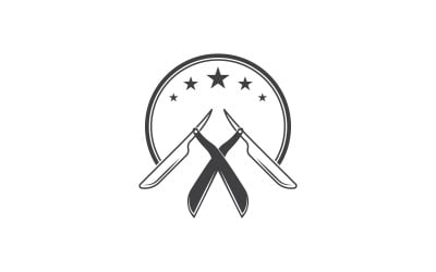 Barber shop element Logo Vector icon design illustration v.6