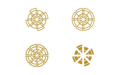 Circle techno vector illustration design template