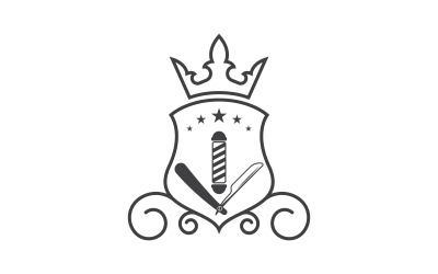 Élément de salon de coiffure Logo Vector Icon Design Illustration v.10