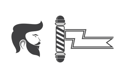 Élément de salon de coiffure Logo Vector Icon Design Illustration v.1