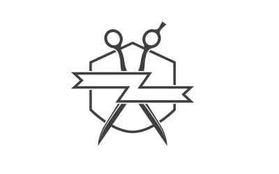 Élément de salon de coiffure Logo Vector Icon Design Illustration v.3