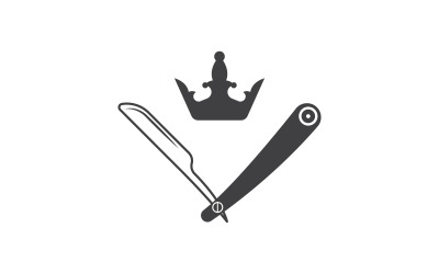 Élément de salon de coiffure Logo Vector Icon Design Illustration v.5