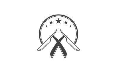 Élément de salon de coiffure Logo Vector Icon Design Illustration v.6