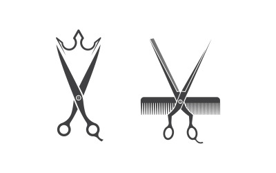 Élément de salon de coiffure Logo Vector Icon Design Illustration v.9