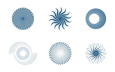 Halftone circle dots vector illustration design template v.1