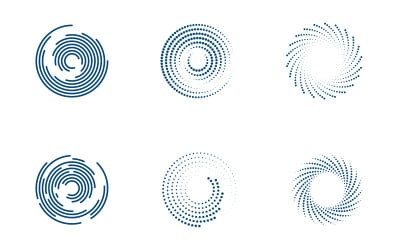 Halftone circle dots vector illustration design template v.3