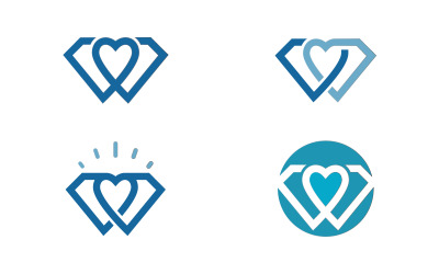 Ilustración vectorial del logotipo del icono de diamante de lujo v.21