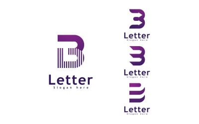 Letter B logo icon design template, Creative B logo symbol 14