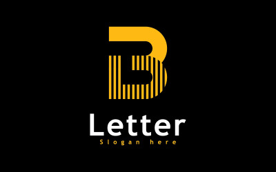 Letter B logo icon design template, Creative B logo symbol 5