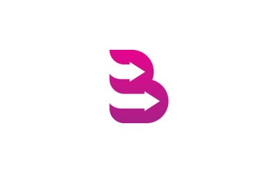 Letter B logo icon design template, Creative B logo symbol 9
