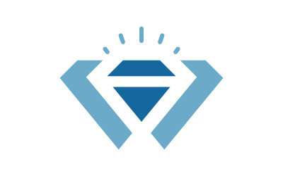 Luksusowa ikona diamentu Logo ilustracja wektorowa v.2