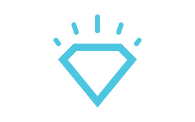 Luksusowa ikona diamentu Logo ilustracja wektorowa v.3