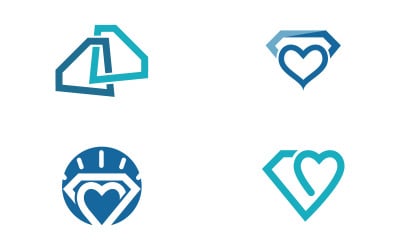 Luxus-Diamant-Symbol-Logo, Vektorillustration v.23