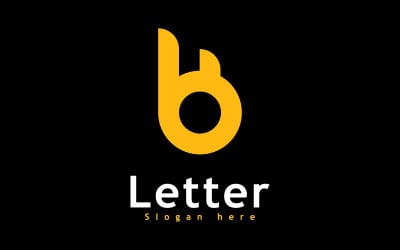 Plantilla de diseño de icono de logotipo de letra B, símbolo de logotipo B creativo 1