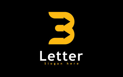 Plantilla de diseño de icono de logotipo de letra B, símbolo de logotipo B creativo 6