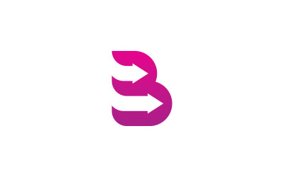 Plantilla de diseño de icono de logotipo de letra B, símbolo de logotipo B creativo 9
