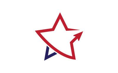 Plantilla de diseño de ilustración vectorial de icono de estrella v.12