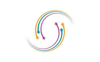Plantilla de diseño de ilustración vectorial de icono de estrella v.13