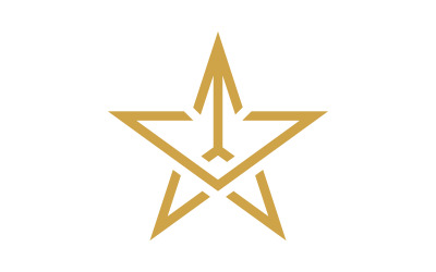 Plantilla de diseño de ilustración vectorial de icono de estrella v.9