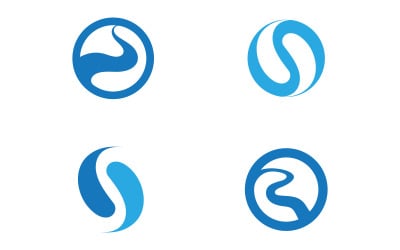 Flod vektor ikon Logotyp illustration designmall v.10