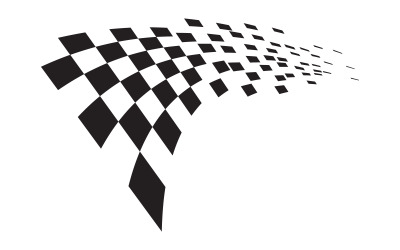 Icono de bandera de carrera, ilustración de diseño simple Logotipo vector v.11