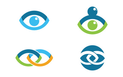 Ilustración de diseño de logotipo vectorial para el cuidado de los ojos y la salud v.6