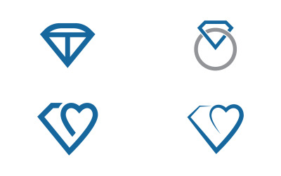 Ilustración vectorial del logotipo del icono de diamante de lujo v.34