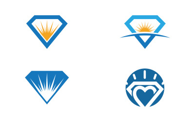 Luksusowa ikona diamentu Logo ilustracja wektorowa v.28