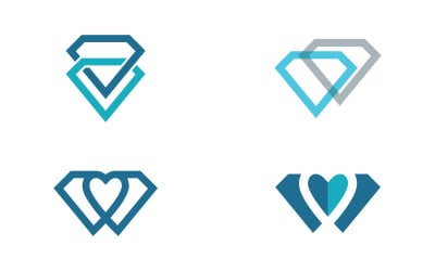 Luxury Diamond icon Logo vector illustration v.33