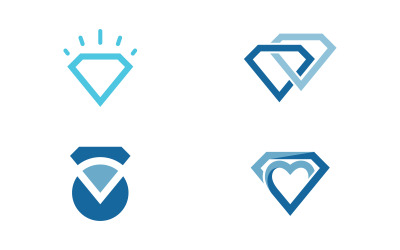 Luxus-Diamant-Symbol-Logo, Vektorillustration v.24