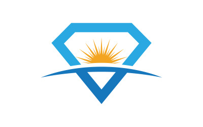 Luxus-Diamant-Symbol-Logo, Vektorillustration v.26
