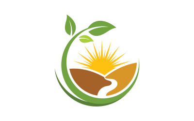 Nehir vektör simgesi Logo illüstrasyon tasarım şablonu v.2