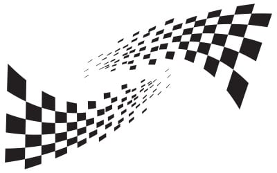 Race flag icon, simple design illustration Logo vector v.10