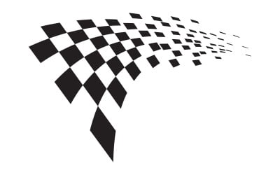 Race flag icon, simple design illustration Logo vector v.11