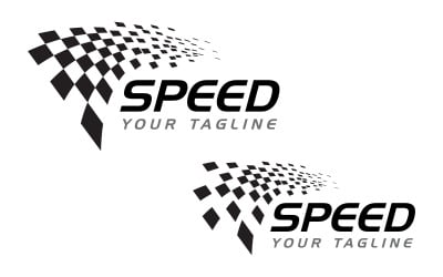 Race flag icon, simple design illustration Logo vector v.2
