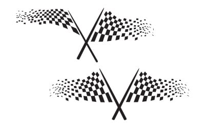 Race flag icon, simple design illustration Logo vector v.7