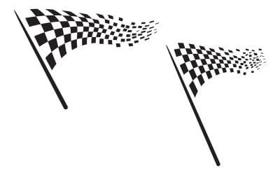 Race flag icon, simple design illustration Logo vector v.8