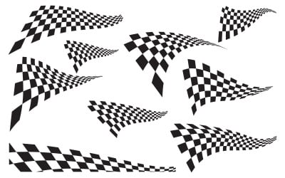 Race flag icon, simple design illustration Logo vector v.9