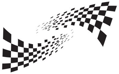 Rennflaggensymbol, einfaches Design, Logo-Vektor v.10
